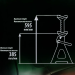 Подставка ремонтная с упорными пятками 6т (h min 385мм, h max 595мм) (к-т 2шт) 57389 RF-TH56001B