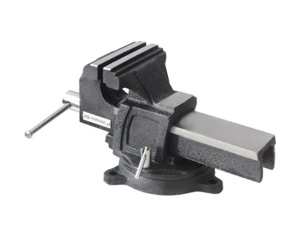 Тиски стальные усиленные поворотные с наковальней 8"-200мм 18540       F-6540908