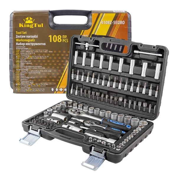 Набор инструментов 108пр.1/2'',1/4''(6гр.) 51580 KT-41082-5EURO