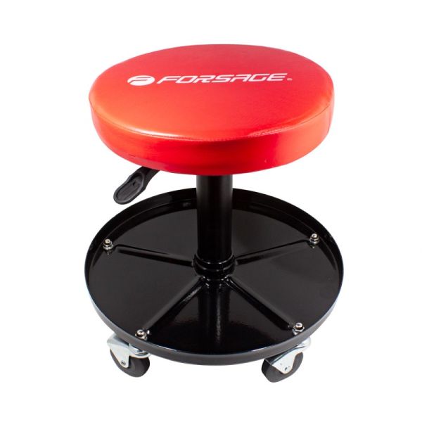Стул автослесаря вращающийся регулируемый на колесах 50548 F-TR6201C