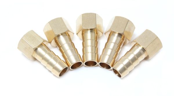 Штуцер пневматический внутр. резьба 1/4"- "елочка" 8мм, к-т 5шт. 26074       F-FFH04/05K