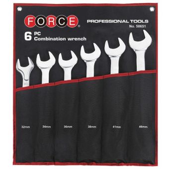 Набор рожково-накидных ключей (6пр) на полотне