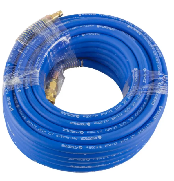 Шланг резиновый воздушный армированный с фитингами 8мм x 14мм x 20м 57576 F-AHF-208