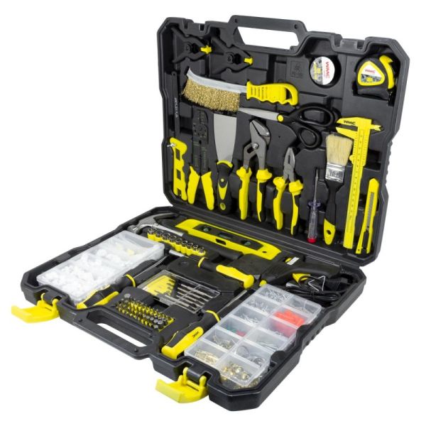 Набор инструментов 1001пр 1/4''6гр (4-14мм)(шарнирно-губцевый, отвертки,биты,расходник,рулетка) 48154       WMC-201001