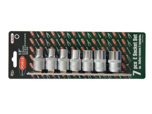 Набор головок Е-профиль 7 предметов 1/2" (E10,E12,E14,E16,E18,E20,E22), на планке 533         RF-4073