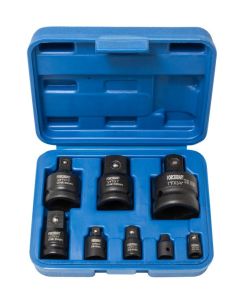 Набор адаптеров ударных,8 предметов(1/4(F)x3/8"(M),3/8(F)x1/4"(M),3/8(F)x1/2"(M),1/2(F)x3/8"(M),1/2. 28165       FK-4089MPB