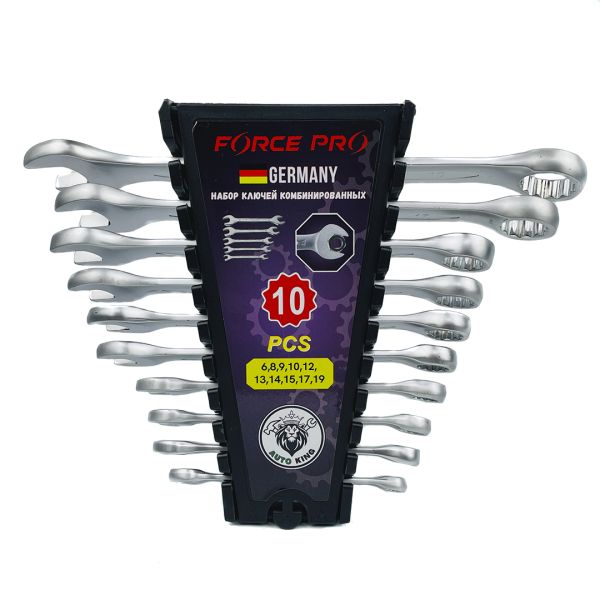 Набор ключей 10 предметов (6,8,9,10,12,13,14,15,17,19мм) в пластиковом держателе FP022 FP 10 pcs